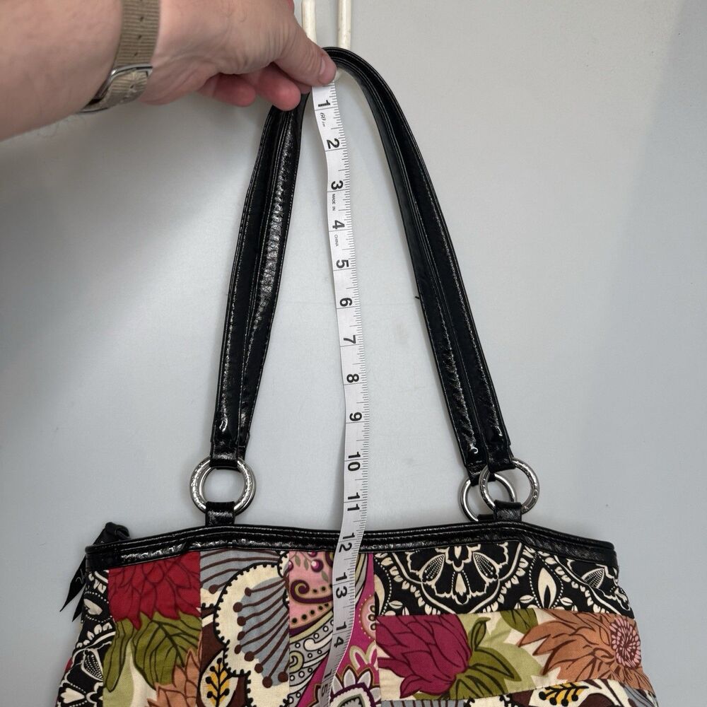 Vera Bradley Medley Patchwork Floral Shoulder Bag Tote 13x13x4.5 GUC - Picture 6 of 16